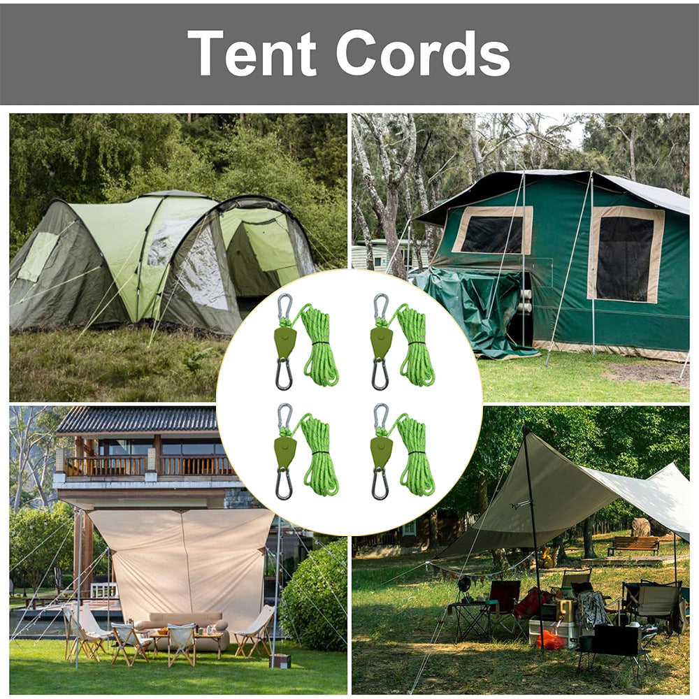 Adjustable Windproof Tent Rope Pulley – Multi-Use Hanging Buckle for Camping Canopies & Outdoor Gear