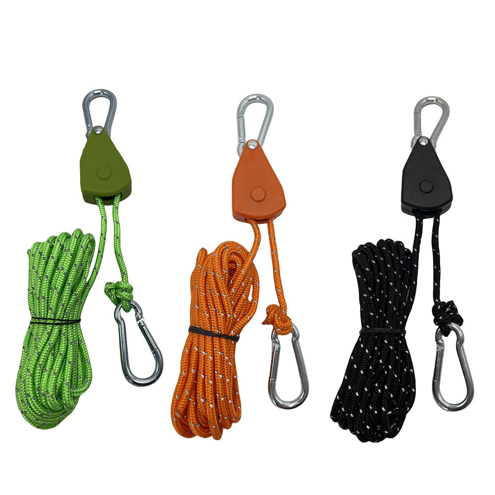 Adjustable Windproof Tent Rope Pulley – Multi-Use Hanging Buckle for Camping Canopies & Outdoor Gear