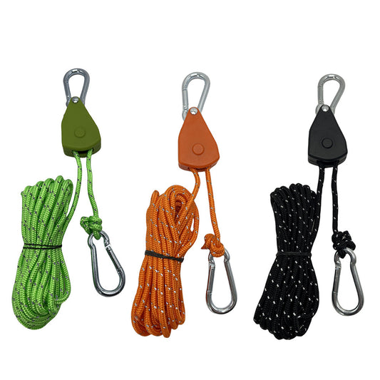 Adjustable Windproof Tent Rope Pulley – Multi-Use Hanging Buckle for Camping Canopies & Outdoor Gear