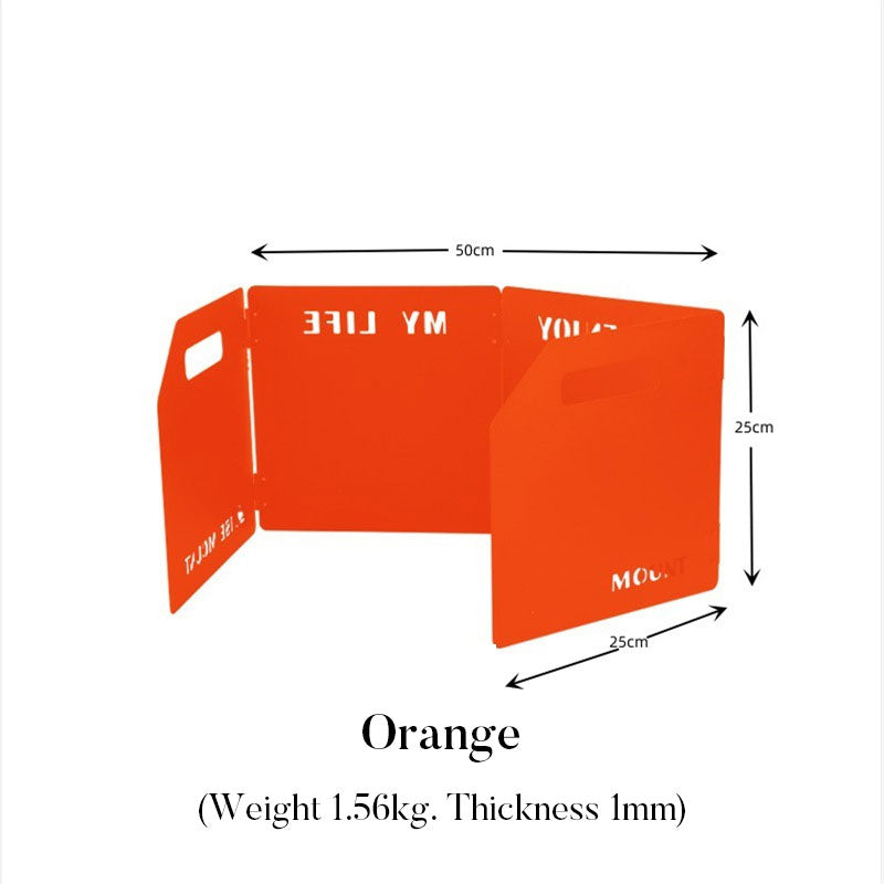 Folding Camping Stove Wind Shield – Portable Aluminum Enclosure for Cassette & Gas Stoves, Outdoor Cooking Wind Protection