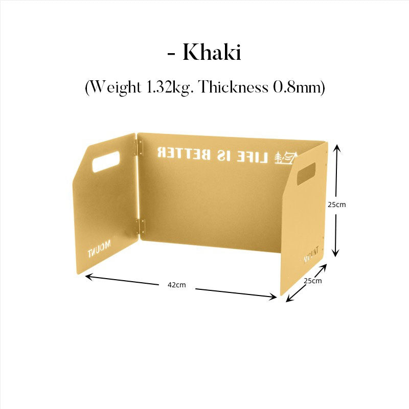 Folding Camping Stove Wind Shield – Portable Aluminum Enclosure for Cassette & Gas Stoves, Outdoor Cooking Wind Protection