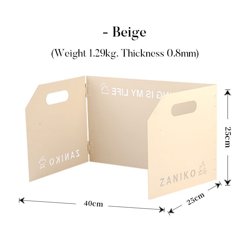 Folding Camping Stove Wind Shield – Portable Aluminum Enclosure for Cassette & Gas Stoves, Outdoor Cooking Wind Protection