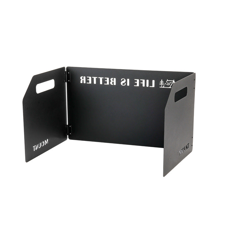 Folding Camping Stove Wind Shield – Portable Aluminum Enclosure for Cassette & Gas Stoves, Outdoor Cooking Wind Protection