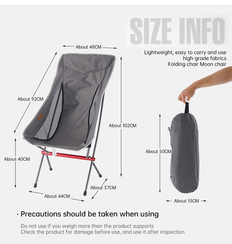 Super compact and light folding full-size moon chair