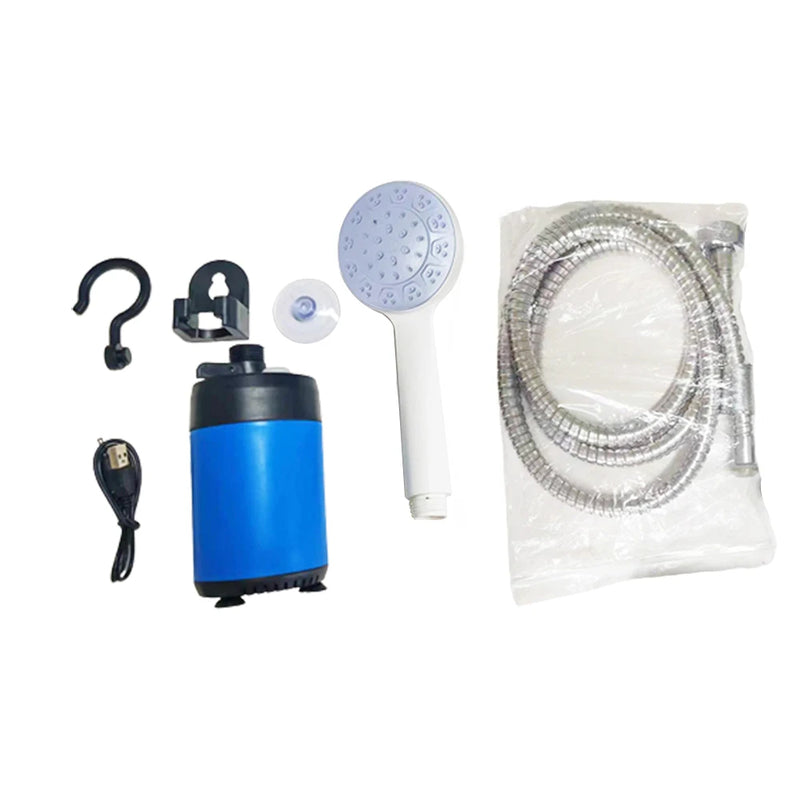 Rechargeable Portable Camping Shower – Handheld Electric Outdoor Shower with Battery Pump & Compact Design