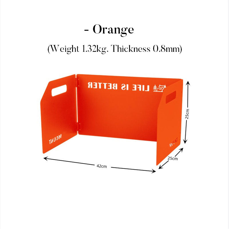 Folding Camping Stove Wind Shield – Portable Aluminum Enclosure for Cassette & Gas Stoves, Outdoor Cooking Wind Protection