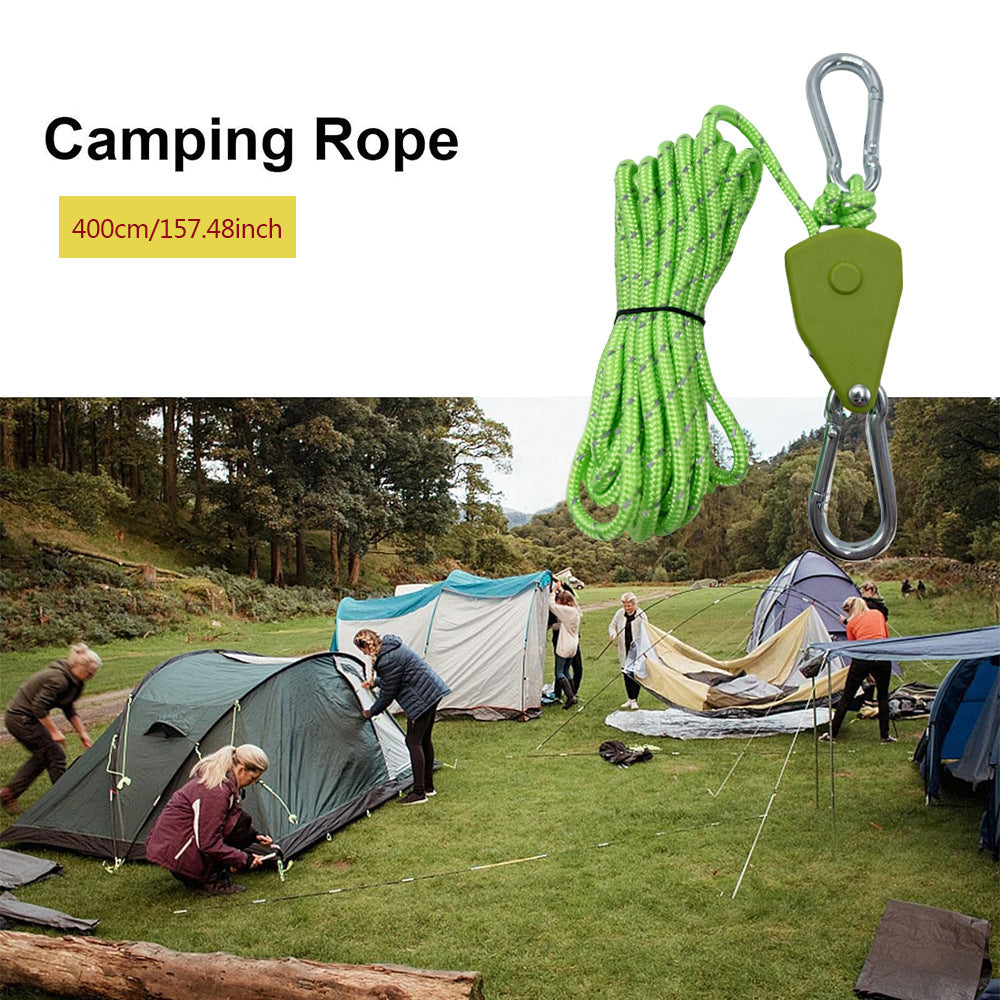 Adjustable Windproof Tent Rope Pulley – Multi-Use Hanging Buckle for Camping Canopies & Outdoor Gear