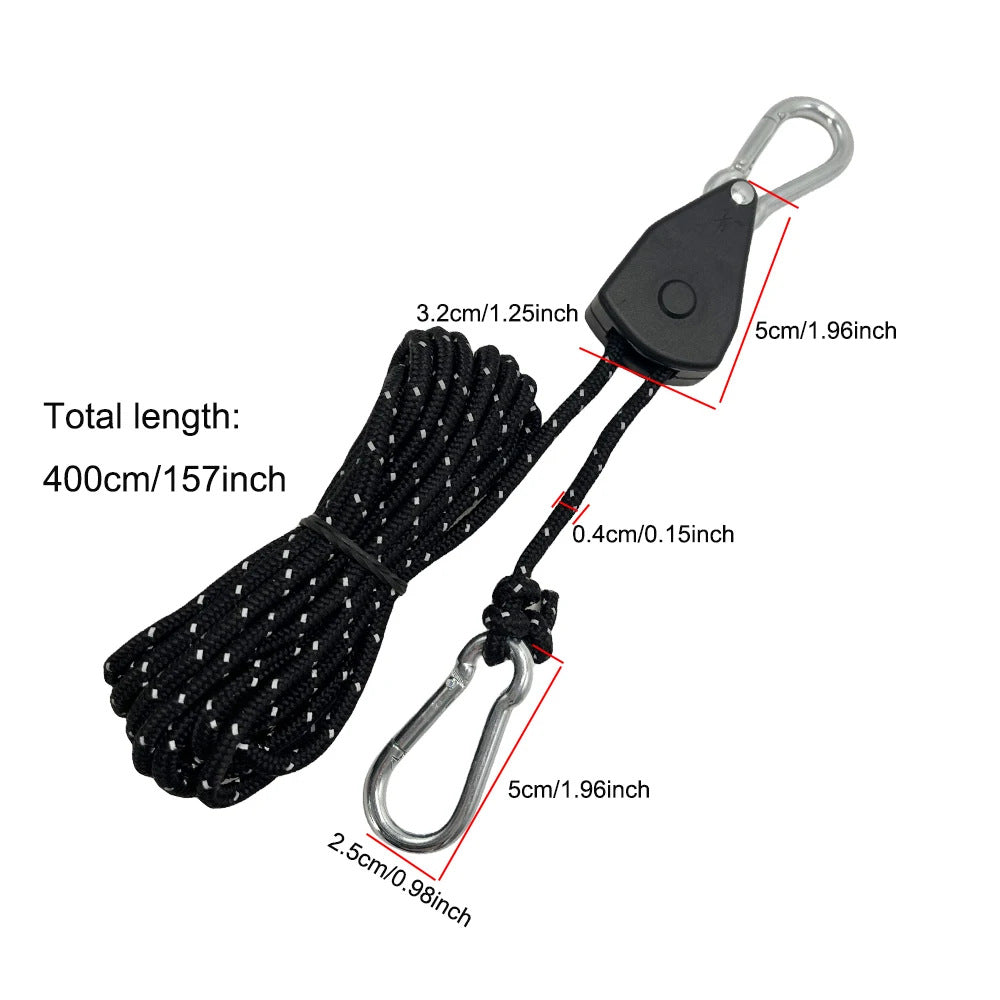 Adjustable Windproof Tent Rope Pulley – Multi-Use Hanging Buckle for Camping Canopies & Outdoor Gear