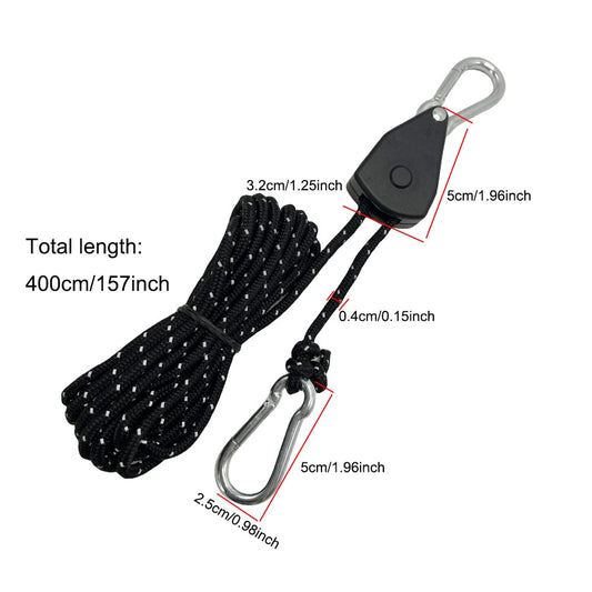 Adjustable Windproof Tent Rope Pulley – Multi-Use Hanging Buckle for Camping Canopies & Outdoor Gear