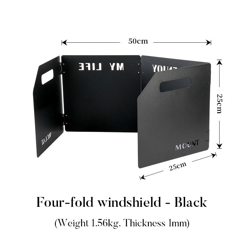 Folding Camping Stove Wind Shield – Portable Aluminum Enclosure for Cassette & Gas Stoves, Outdoor Cooking Wind Protection