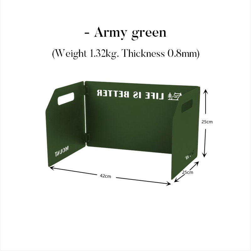 Folding Camping Stove Wind Shield – Portable Aluminum Enclosure for Cassette & Gas Stoves, Outdoor Cooking Wind Protection