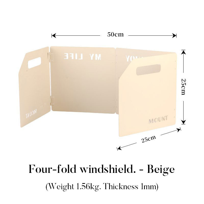 Folding Camping Stove Wind Shield – Portable Aluminum Enclosure for Cassette & Gas Stoves, Outdoor Cooking Wind Protection