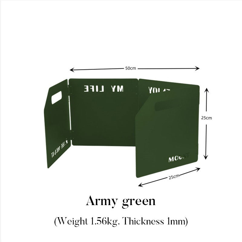 Folding Camping Stove Wind Shield – Portable Aluminum Enclosure for Cassette & Gas Stoves, Outdoor Cooking Wind Protection